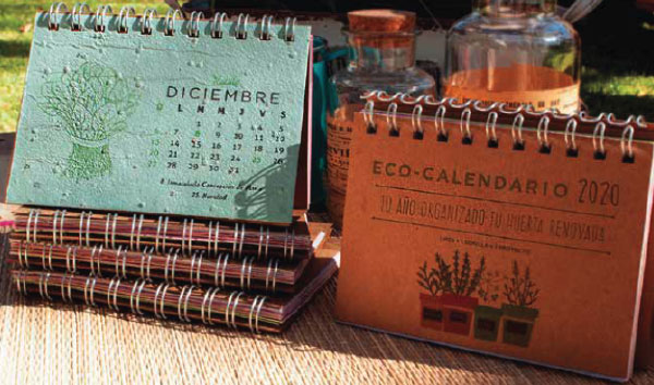 Calendario ecologico con semilla